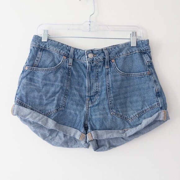 Free People Beginners Luck Slouch Short Felicity Wash Size 27 - Picture 9 of 9